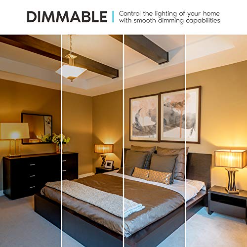 LUXRITE A19 LED Light Bulb 60W Equivalent, 2700K Warm White Dimmable, 800 Lumens, Standard LED Bulb 9W, E26 Base, Energy Star, Enclosed Fixture Rated, Perfect for Lamps and Home Lighting (12 Pack) - color: 2700k (Warm White), size: 12 Count (Pack of 1)