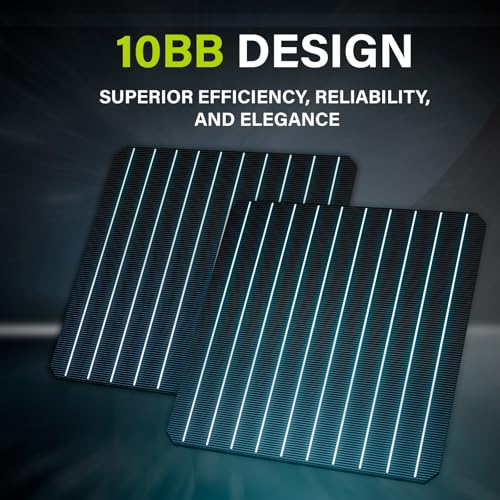 Newpowa 10BB 35W 12V Solar Panel High-Efficiency Monocrystalline PV Module Designed for Off Grid System, Charge Your Battery of RV, Boat, Camper, Trailer, Gate Opener - size: 35W 12V Single Panel