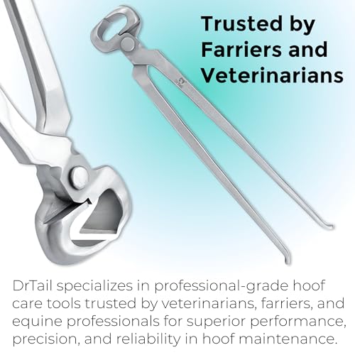 12" Hoof Nipper, Carbon Steel & Chrome Vanadium Farrier Tool for Horses – Durable, Sharp & Rust-Resistant - size: 12"Hoof Nipper