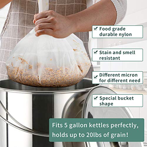 12"x18" Drawstring Straining Brew in a Bag 75 Micron Nylon Jelly Strainer Wine Beer Brew Filter Bag - size: 12"x18" Brew Bag - 75Micron
