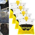 4 Pack Outdoor Fly Trap Bags Hanging - 4 * 30g Bait, Durable, Effective | Bug Hunter Catcher Killer Repellent for Stable Horse Barn & Farm | Disposable | Easy to use | Large Capacity - size: 4 pack