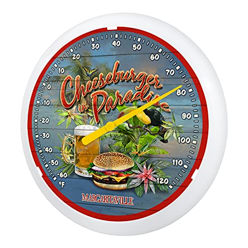 La Crosse 104-67667MV-INT 13.25-inch Cheeseburger in Paradise Margaritaville Analog Dial Thermometer