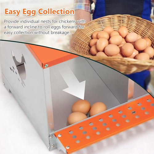 3 Compartment Galvanized Steel Nesting Box Wall Mount | Galvanized Steel Rustproof & Weather Resistant|Vented Design Keeps Interior Dry & Odor Free|Tool-Free Assembly - size: 31.8"L x 17.0"W x 15.0"H