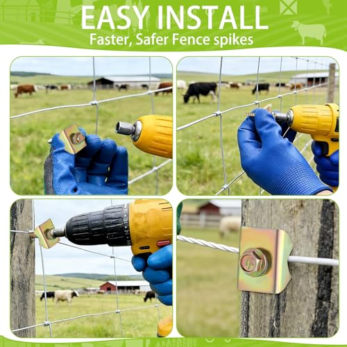 170 Pcs 1.5 Inch Fence Staples for Wire Reusable Barbed Fence Fasteners Nails with Storage Bucket for Mesh and Woven Fencing, Metal Grid, Softwood, Quick Installation with Electric Drill - size: 1.5 Inch