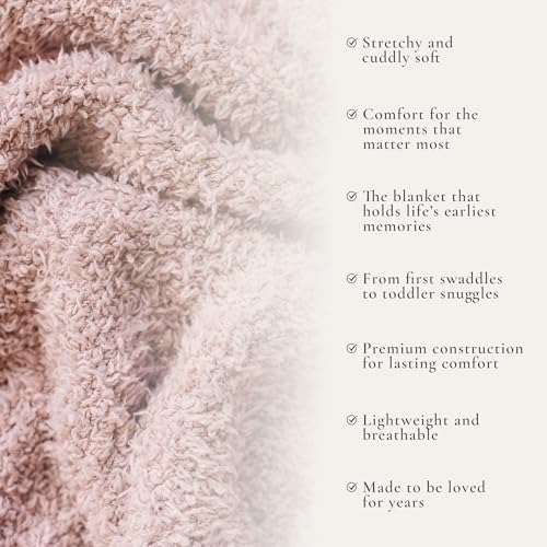 Saranoni Bamboni Luxury Baby Blanket | Cozy & Soft Plush Receiving Blankets | Perfect for Girls & Infant Baby Boy Blankets | Pink - 30” x 40" | Luxury Bamboni baby blanket with plush softness and cozy comfort, designed for infant boys and girls during eve