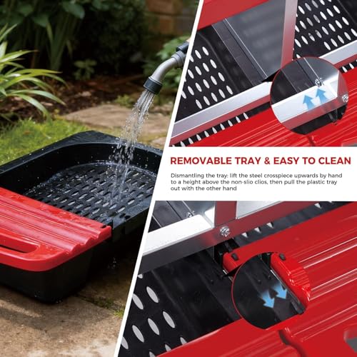 4-Compartment Chicken Nesting Box, Heavy Duty Galvanized Steel Poultry Nest Box, Wall Mount/Freestanding Design for Hens, Ducks, Backyard Homesteads & Farm Use, Red, with Legs, No Stand - color: Red, size: 4 Room&Legs