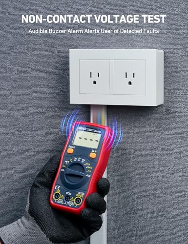 AstroAI DM130B Multimeter, 4000 Counts, Auto-Ranging, Capacitance Testing | Measures AC/DC Voltage, Current, Resistance, Capacitance, NCV, 1.5V/9V/12V Battery Modes, CAT III 600V