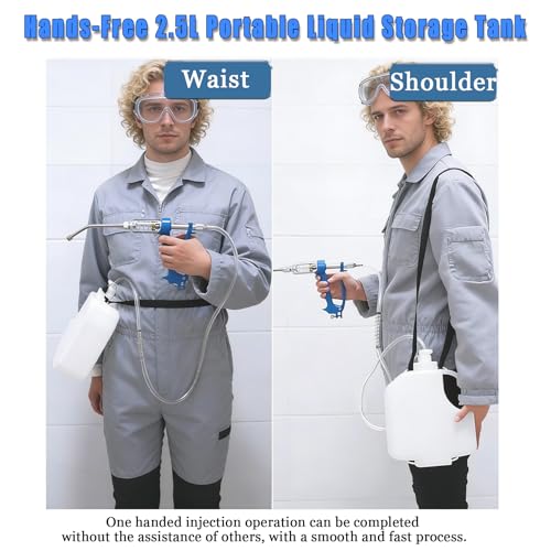 50ML Adjustable Veterinary Metal Feeding Gun, Continuous Drench Gun Continuous Dosing Device with 2.5L Portable Tank, Husbandry Autonomous Feeding Tool for Pig, Sheep, Cow, Horse (50ML) - style: 50ML