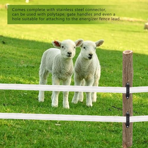 Electric Fence Tape Clamp Tensioner Insulator, 50 Count