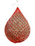 Harrison Howard Slow Feed Hay Net for Horses, 40 Inch Hay Bag Holds 1–2 Flakes, 2 Inch Mesh Durable Hanging Feeder for Stable, Pasture & Livestock-Red - color: Red