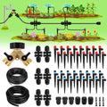 250FT Drip Irrigation System for Garden - 50FT 1/2" Main Tube & 200FT 1/4" Branch Tubing, Brass Splitter, Quick Connect Design, Perfect for Outdoor Plants, Raised Beds, Greenhouses - size: 250 FT