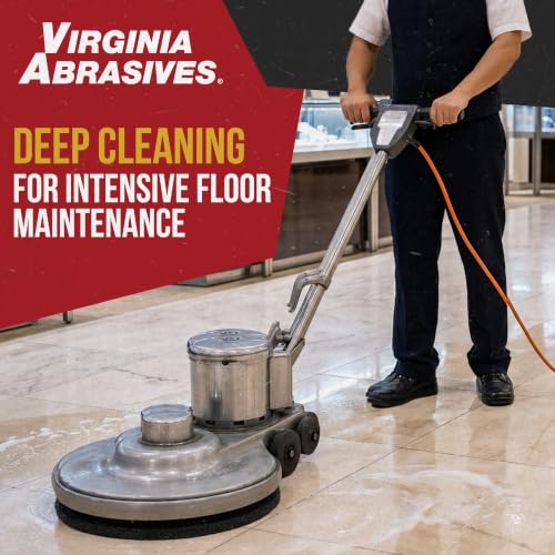 Black Floor Maintenance Pads, Heavy-Duty Stripping & Scrubbing, 13", 5 Pack | Scrubbing, Polishing & Stripping, Fits Floor Machines & Orbital Machines, Non-Woven Pads, Wax & Dirt Removal, Made in USA - size: 13 inches
