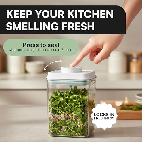 Bop Top Airtight Food Storage Containers | Pop-Top Lid | 6 Cups / 50 Oz | kitchen canister set, for flour, sugar, snacks, pasta, baking - color: Single: 50 oz