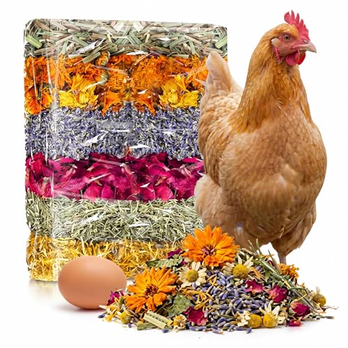 21Oz Chicken Nesting Herbs, 6 Natural Dried Herbs | Pleasant Fragrance, Improves Egg Quality, Keep Chickens Calm, Natural Ingredients for Chicken Coop, Nest Box, Dust Bath