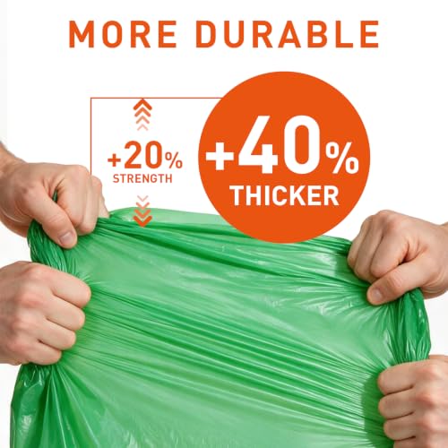 Compostable Trash Bags 23 gallon Large Garbage Bags,20 Count, Fits13-25 gallon trash can, Extra Strong and Durable,Compostable Lawn & Leaf Yard Waste bags,ASTM D6400,Bpi &OK compost HOME certified - color: 23G-20count