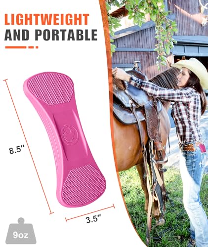 Horse Grooming Shedding Tool - Blade-Free Horses Brush for Grooming Kit Supplies, Pink - color: pink