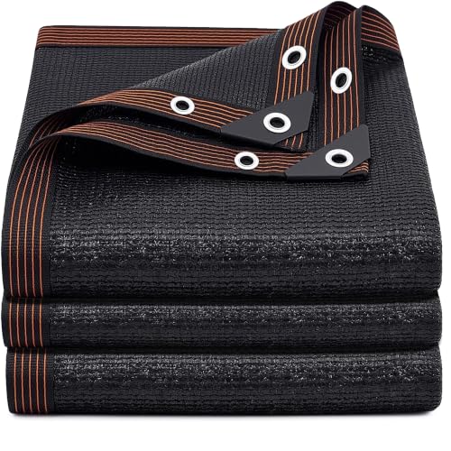 Shade Cloth 90% 3x6ft, Tear Resistant Sun Shade Net with Grommets | 90% UV Block, HDPE Knit Fabric, Reinforced Grommets Every , for Chicken Coop Pergola Plant Cover, Black - size: 90%-3X6ft (0.9x1.8m)