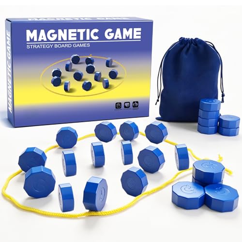Magnet Game with String Magnet Chess Game Fun Puzzle Strategy Games | Family Games Night, Easter Basket Stuffers for Family & Party & Travel & Camping, 2 Player Games, Game Collections