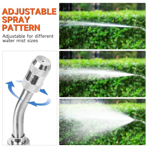All Metal 44 Inches Replacement Sprayer Wand, 1/4" & 3/8" Brass Barb Sprayer Wand Replacement Built-in Shut Valve Stainless Steel Sprayer Wand. (All Metal Sprayer Wand) - style: All Metal Sprayer Wand