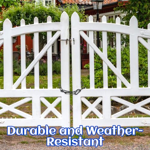 Amaxiu 20'' Gate Chain Lock with Carabiners, Metal Door Chain Lock | Fence Latch Door Chain Lock Heavy Duty Stainless Steel Gate Chain