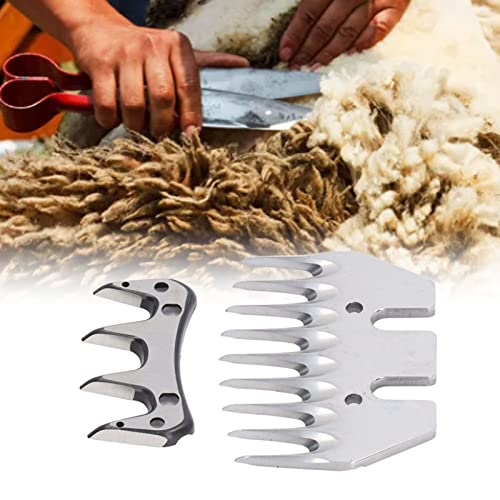Electric Clipper Blade Sheep Shears Replacement Blades High Carbon Steel 9 Tooth Incisive Wear Wool Comb Cutter Blade for Sheep Shearing and Wool Cutting