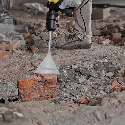TOOVEM 6 Inch Wide SDS Max Chisel for SDS Max Shank Rotary Hammer Drills | Floor Scraper Tile Removal Scraping Steel Flat Shovel Bit Tool for Removing Floor, Concrete Mortar Thinset