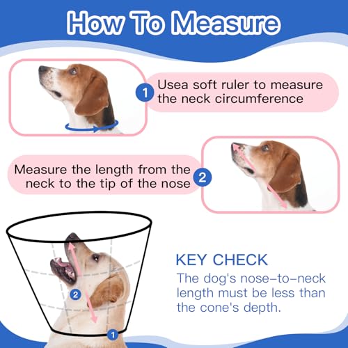 Dog Cone Collar After Surgery to Stop Licking | Adjustable Elizabethan Collar for Neutering, Lightweight Breathable Recovery Neck Cone to Prevent Biting Wounds & Hot Spots (Purple, L) - color: Purple, size: Large