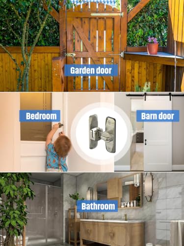 90/180 Degree Flip Barn Door Lock, Sliding Door Latch, Bronze-4PCS | Protect Privacy - Security Lock, Small Gate Latches Hardware for Barn, Garden, Bathroom, Cabinet, Window - color: Bronze-4PCS
