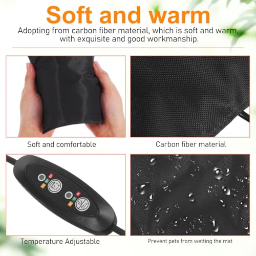 MAGICLULU USB Heating Pad for Hamster Cage Small Animal Heating Pad for Reptiles Rabbit Winter Thermal Insulation Mat Soft Warm Heat Mat for Cozy Resting 5.51 X 5.51 X 0.03 in 1 Pack