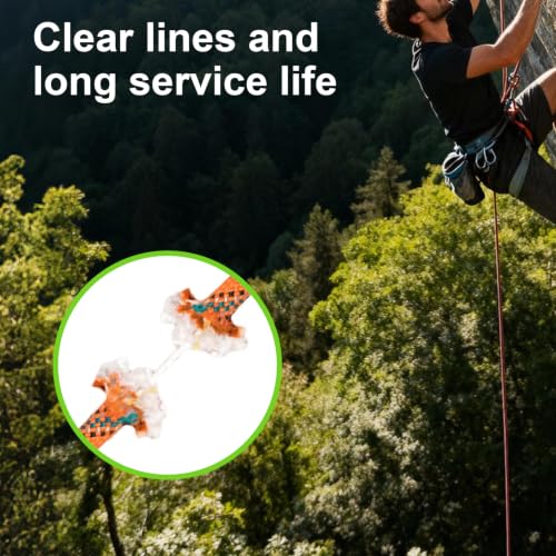 50m Climbing Rope 5/16" for Rescue & Mountaineering, UIAA | High-strength nylon, 8mm 164ft, orange, abrasion & UV resistant, ideal for trekking & outdoor work