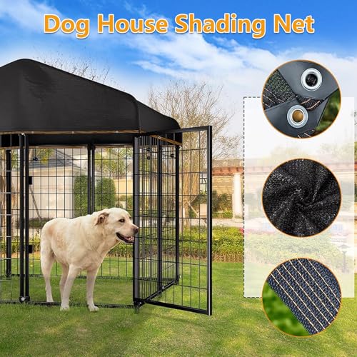 90% Black Shade Cloth for Patio, 4x8 FT Mesh Tarp Sun Shade Cloth with Grommets, Sun Protection Sail for Garden Greenhouse Pergola Barns Kennel Patio Outdoor Neting Cover - size: 4x8FT