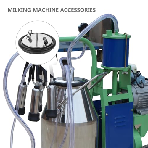 Milk Bucket Lid Professional Milking Machine Accessory Replacement Lid for Bucket Fits Milking Setup -Resistant Cover for Cow Milking Supplies 7.87 X 7.87 X 3.14 in