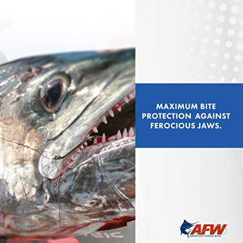 AFW Tooth Proof Fishing Line - Single Strand | High-Strength Stainless Steel Tooth Proof Fishing Line Single Strand Leader Wire Versatile Applications 360 lb test USA Made - color: Camo, style: #5, 44 Lb Test, 1 Lb