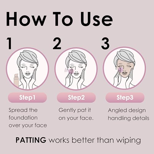 COOL-ANGLE Makeup Sponge Blender, Latex-Free, Pale Pink, Medium, 5 Pcs | For Liquid Foundation And Powder, Wet Or Dry Dual Use, Beginner Friendly, Washable Latex-Free Material, Daily Makeup Tool - color: A4:Pale Pink*5