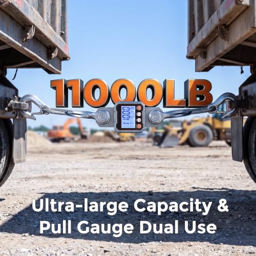 Crane Scale 11000lb Hanging Scale with Peak Hold & Remote | Heavy Duty Digital Hoist Scale for Livestock, Industrial Use, OIML III Accuracy, kg/lb Switchable, Adjustable Auto Off Timer - size: 5000kg/ 11000lb
