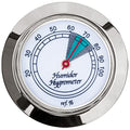 Medium Round Analog Hygrometer Humidity Gauge for Humidors - Color: Chrome - color: Chrome