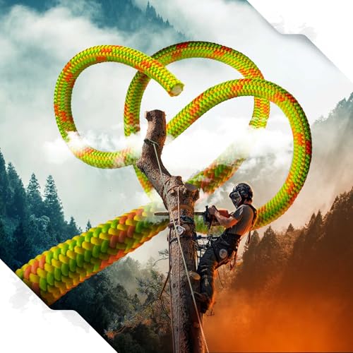 Pelican Rope 24-Strand 11.8 mm Arborist-Pro™ Rope – High Tensile Strength – Lightweight – Made in USA - color: Yellow, size: 150 ft