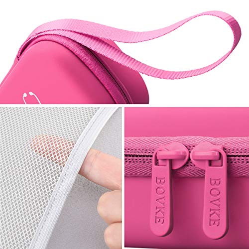 BOVKE Travel Carrying Case Compatible with 3M Littmann Classic III,MDF Acoustica Deluxe Stethoscopes - Extra Room for Medical Bandage Scissors EMT Trauma Shears and LED Penlight, Raspberry - color: Pu Leather_Raspberry