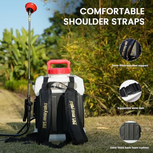 3Gal Battery Powered Garden Sprayer Compatible with Milwaukee 18V Battery | Lawn Backpack Pump Sprayer,Translucent Water Tank,Adjustable Pressure,for Spraying Plant,Watering,Weed, Cleaning(Tool Only) - color: Red