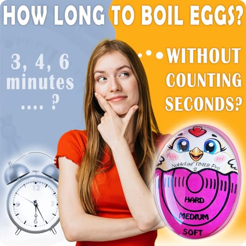 Nobleegg Egg Timer Pro2 Boiler Soft Medium Hard Boiled Eggs Changes Color Purple Certified - color: Purple