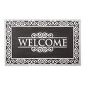 DII Rubber Doormats Collection All Weather, 18x30, Silver Welcome Scroll - color: Silver Welcome Scroll, size: 1'6" x 2'6" (Rectangular)