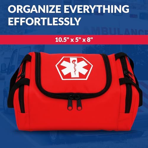 Dixigear Empty First Responder II Bag 10.5" x 5" x 8" - Red - color: Red