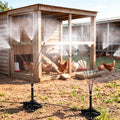 VIHOSE 2 Set Standing Misters for Chicken Coop, 30.7 Inch Height Portable Misting System, 26.2 ft Stand Misting Line for Chickens, Helps Keep Flocks Cooler During Hot Weather, Reduce Dust