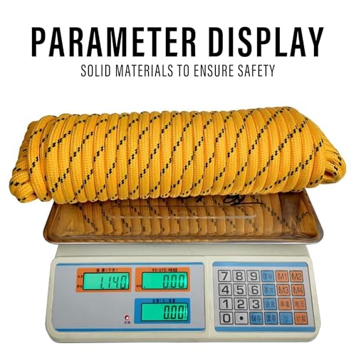 Diamond Braided Polypropylene Rope Nylon Rope Mix Thick Heavy Duty Ropes 1/2 inch 100ft High Strength Perfect for Clothesrope Camping Hiking and Other Outdoor Activities Orange 100ft - size: 1/2'' 100ft Orange