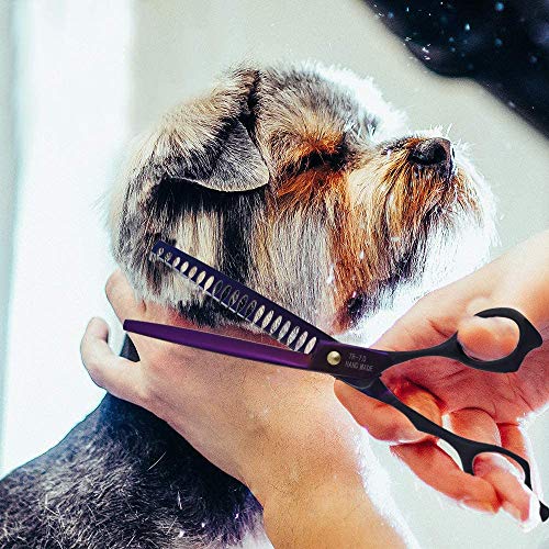 Purple Dragon Professional 7.0/8.0 inch Pet Grooming Hair Cutting Scissor | Japan 440C Stainless Steel, for Pet Groomer or Family DIY Use