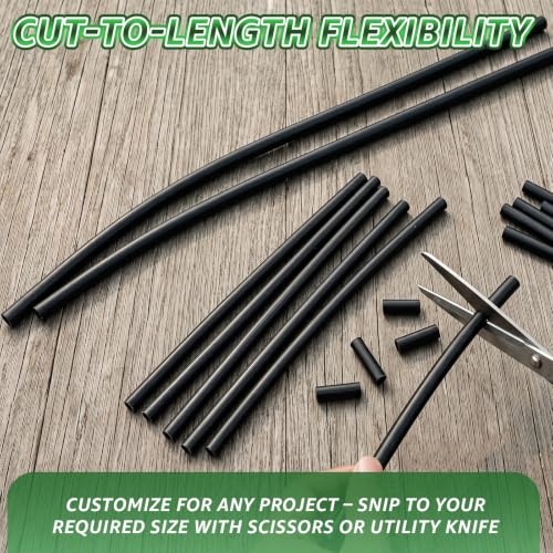 30 PCS Electric Fence Insulator Tubing, Fits 12-1/2 Gauge Wire, Cut-to-Size PE Insulation Tube for Corner Post and Fence End, Simple to Install
