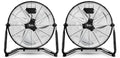 18 Inch 3-Speed High Velocity Heavy Duty Metal Industrial Floor Fans Quiet, Black, 2 Pack - size: 18 Inch, style: 2 Pack