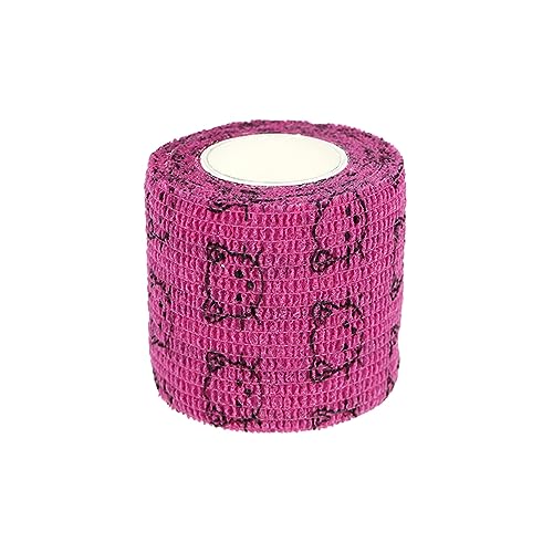 Self Adhesive Bandage Wrap Animal Cohesive Bandage Self Adherent Wrap First Aid Tape for Dogs Cats Horses Birds & Wrist Healing Ankle Sprain (2 Inch Heart 6 Rolls) - color: 2 Inch Heart 6 Rolls