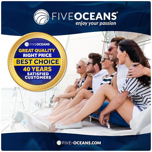 Five Oceans Anchor Line 1/2" x 200', Anchor Rope Line, Marine Premium 3-Strand White Nylon Boat Anchor Rope - Stainless Steel Thimble and Shackle, Ideal for Mooring Anchoring Towing - FO4486-C200 - style: 1/2 inch x 200 ft