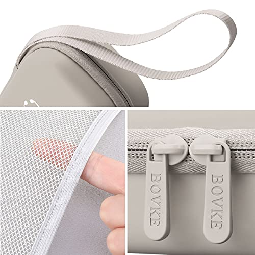 BOVKE Travel Carrying Case Compatible with 3M Littmann Classic III, Lightweight II S.E, MDF Acoustica Deluxe Stethoscopes - Extra Room for Medical Scissors EMT Trauma Shears and LED Penlight, Grey - color: Pu Leather_Grey